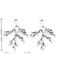 Branch Sprig Vintage Metal Charm Pendant for Jewelry Making view 1