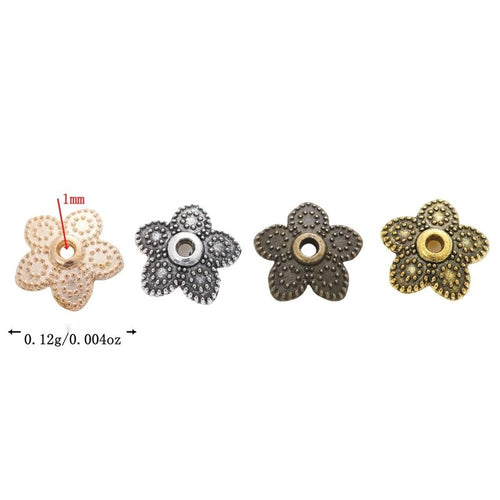Rounded flower bead caps shown in product image 1