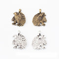 Antique Bronze and Silver Eagle Charms for Jewelry Making view 1