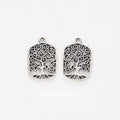 Rectangular Tree Charm Metal Pendant for Jewelry Making view 1