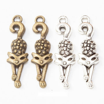 2-Finish Long Fox Metal Jewelry Components for Crafts
