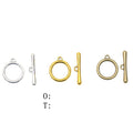 Round Toggle Clasps in Antique Bronze Gold and Silver Finishes view 1