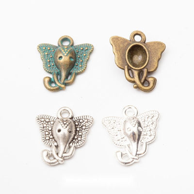 Elephant Head Charm front product view