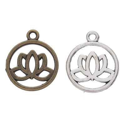 Round Lotus metal piece showing overall shape and available finishes
