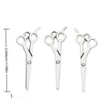Hairdressing Scissors Metal Charms in Antique Silver view 1