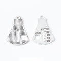 Graduated Laboratory Flask Pendant Charm in Antique Silver view 1