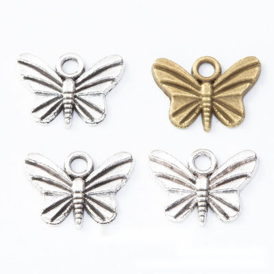 Butterfly metal component, front grouping showing the available finishes.
