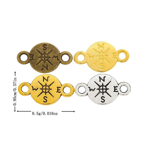 Compass connector shown in grouped front views