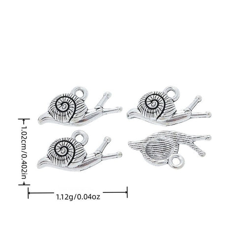 Antique Silver detailed snail charm shown in product image 1