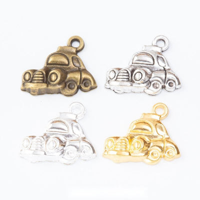 Finish overview of compact car metal charm