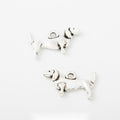 Upturned-Tail Dog Detailed Metal Charm in 1 Finish view 1