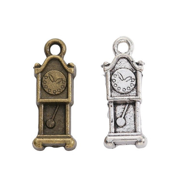 Grandfather Clock Charm In 2 Metal Finishes For Jewelry Making