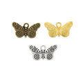 Scrollwork Butterfly Charm Metal Jewelry Making Pieces view 1