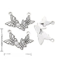 Butterfly Branch Connector Alloy Connector in Antique Silver Finish view 1