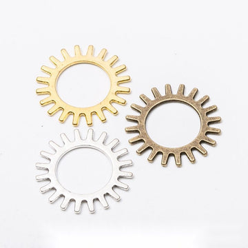 Open Gear Ring Jewelry Components in 3 Metal Finish Options