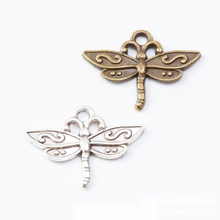 Dragonfly Two Loop Metal Connectors in Two Finishes
