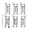 Elongated Abacus Metal Charms in Antique Silver Finish view 1