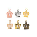 Cutout Royal Crown Metal Charms in Six Finishes Jewelry Making Pendants view 1