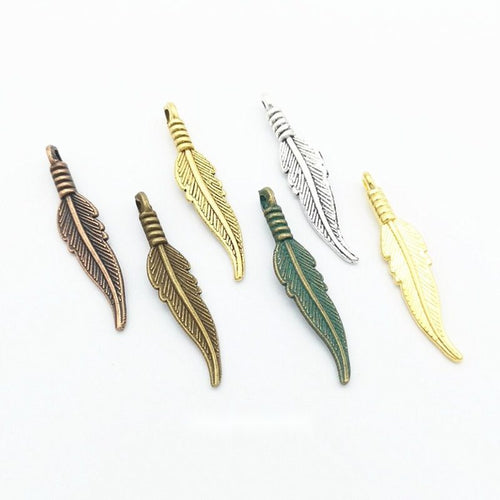 Group view of the available slender feather charms