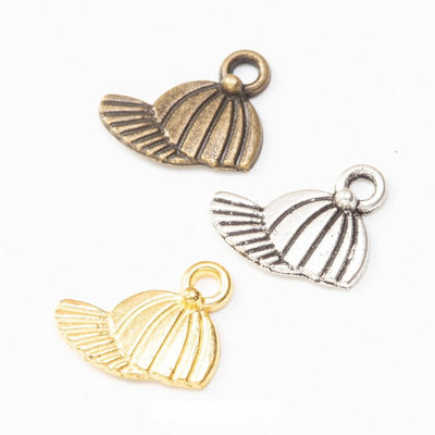 Rounded Brim Hat Charm finish comparison on a white background