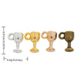 Miniature Goblet Metal Charms in Four Metallic Finishes view 1