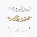 Birds on Branch Double Loop Connector in Two Antique Finishes view 1