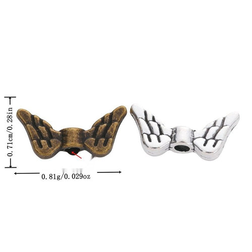 Hand-Shaped Wing Bead components shown from the front in all pictured options