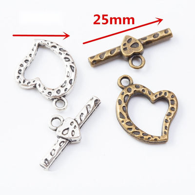 Heart Toggle Clasp front product view