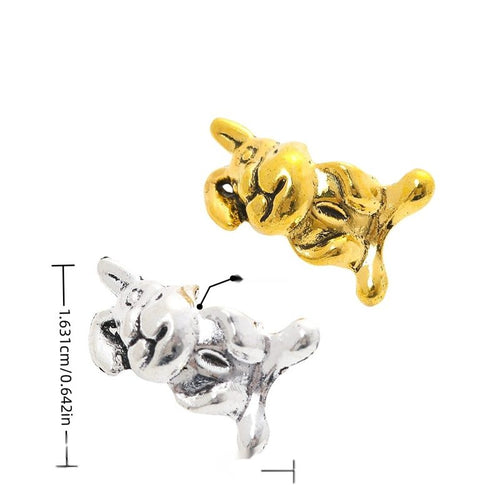 Antique Gold rabbit slider bead shown in product image 1