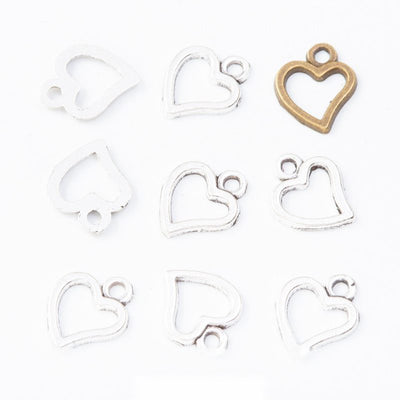Open Heart metal component, front grouping showing the available finishes.
