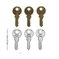 Number 925 Key Charm in 2 Metal Finishes for Jewelry Making view 1