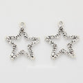 Antique Silver Openwork Star and Crescent Moon Charm Set view 1