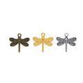 Dragonfly Charm Pendants in 3 Metal Finish Options view 1