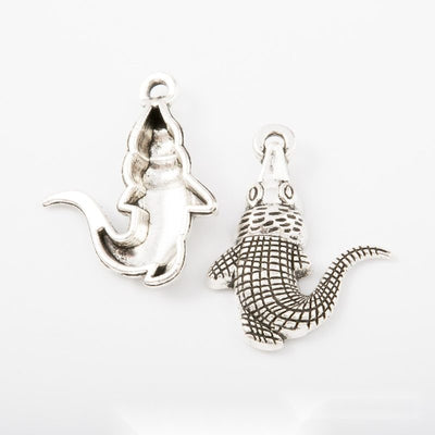 Textured Crocodile metal design group view on a light background
