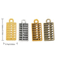Rectangular Abacus Metal Charms in Four Antique Finishes view 1