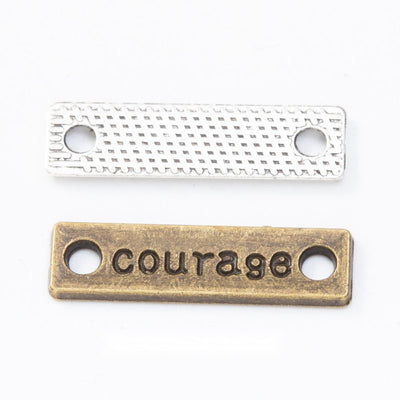 Finish comparison of COURAGE双孔 connector bar on a white background