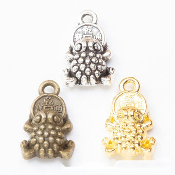 Bronze Gold and Silver Three Legged Money Toad Charms