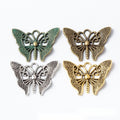 Filigree Butterfly Metal Charms in Four Antique Finishes view 1