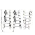 Bamboo Ladder Charm in Antique Silver for Jewelry Making view 1