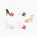 Glossy Enamel High Heel Shoe Charm in Four Bow Colors view 1