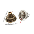 Ornate Bell Shaped Bead Cap In Antique Bronze and Antique Silver Metal Finish view 1
