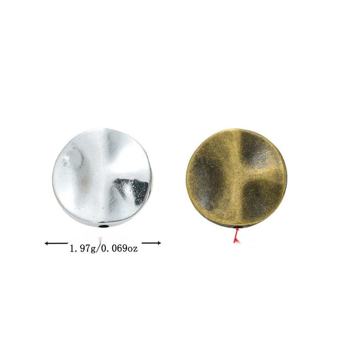 Smooth Round Spacer Beads in Antique Bronze and Silver Finishes