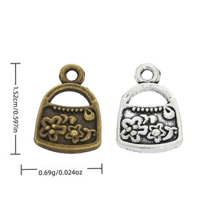 Ornate Clasp Purse Metal Charms in Two Antique Finishes