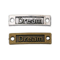 Dream Word Bar Double Loop Jewelry Connector Component view 1