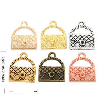 Openwork Handbag Metal Charms in Six Metallic Finishes