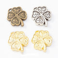 Vintage Four Leaf Clover Charm in 5 Finishes for DIY Jewelry Making view 1