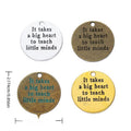 Teacher Quote Disc Metal Charm Pendant in 4 Finishes for DIY Jewelry view 1
