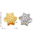 Snowflake Slider Bead in 2 Metal Finishes for Jewelry Making view 1