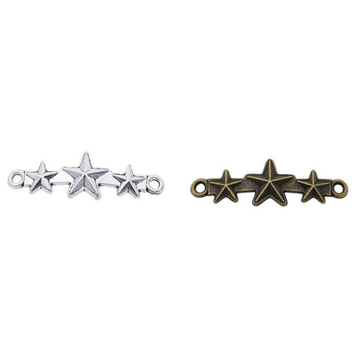 Five Star Bar Connector finish comparison on a white background