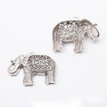 Patterned Elephant-Shaped Metal Charm Pendants in 1 Finish view 1